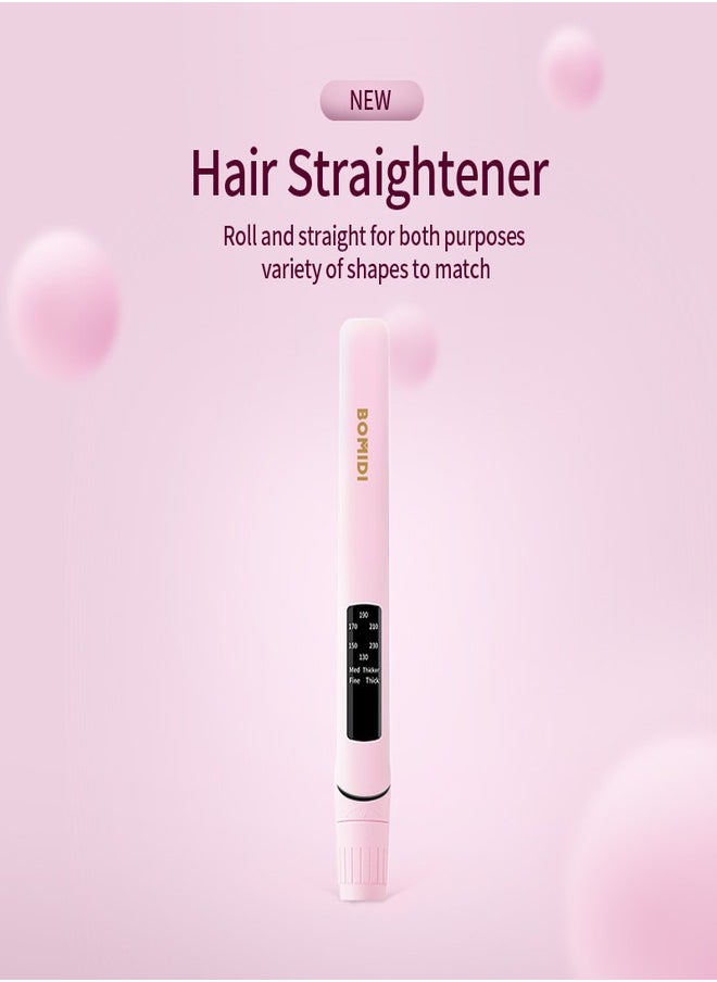 BOMIDI Hair Straightener With Bottom Rotation Gear Adjustment, Smart Thermostat, MCH Tech 15 Second Rapid Heating and Smart Display HS2 - Pink  - Image 3