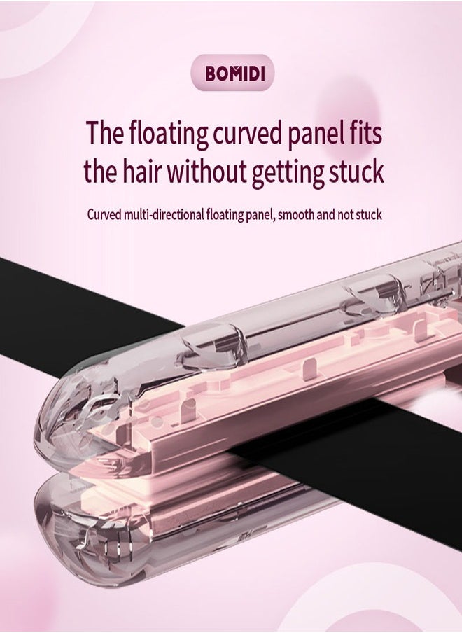 BOMIDI Hair Straightener With Bottom Rotation Gear Adjustment, Smart Thermostat, MCH Tech 15 Second Rapid Heating and Smart Display HS2 - Pink  - Image 4