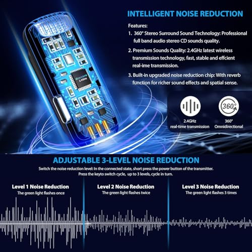 RIITEK Wireless Plug & Play Lavalier Microphone with Charging Case, Compatible for Type-C Android & iPhone, 2.4G Auto-sync Mic for Live Stream, Video Recording, Vlogging (Model 01) - Image 3