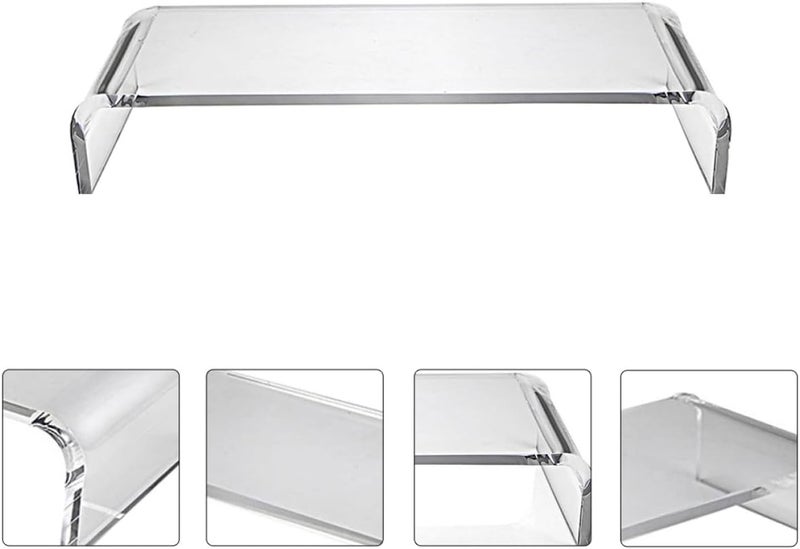 Zerodeko Acrylic Computer Monitor Riser Stand 40x20x10cm, Multifunctional Desktop Organizer with Keyboard Storage, Elevating Screen Stand for Home Office Use - Image 5
