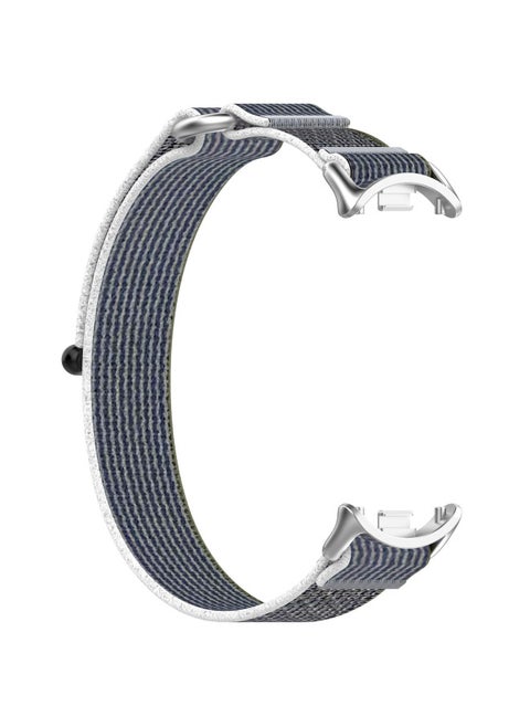 Xinyuan Shuntong Is Suitable For Xiaomi Mi Band 8NFC Wild Trail Woven Strap Mi Band8 Double Section Loop Nylon Strap-Color:Green With Gray
