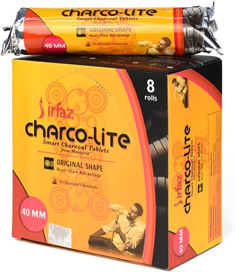 ALSAQER Irfaz Bakhoor Charcoal-40 mm | Charco Lite Bakhoor, Long Lasting Incense Charcoal Tablets for Bakhur, Oud, Hooka, Sheesha [4 Box Set, 320 Pieces Compo Pack] Odorless, Premium Quality-Malaysia - Image 2