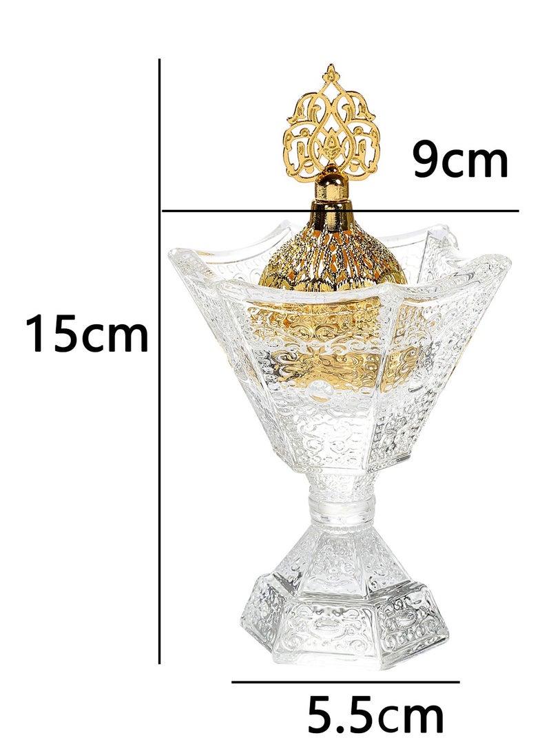 مجموعة مذبحة عود بتشكل مخروط كريستالي بتفاصيل ذهبية - مذبحة رائحة عطرية أنيقة لديكور المنزل والتأمل - Image 4