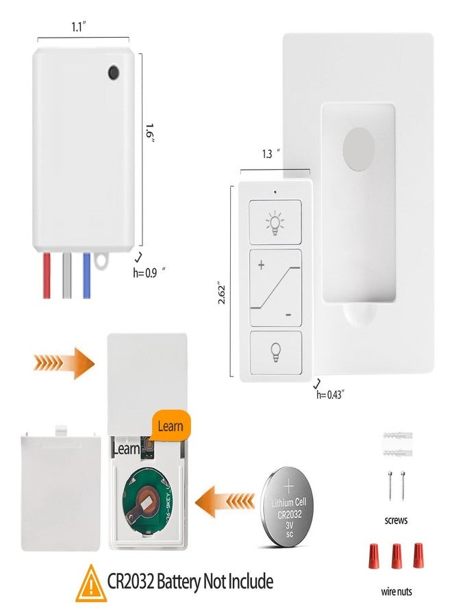 Humpptom Wireless Dimmer Light Switch and Receiver Compatible with Alexa - Smart Wall Switch for Ceiling Lights, Fans and Lamps - Image 5