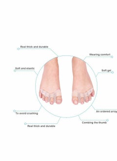 KASTWAVE Toe Separators Gel Silicone Toe Spacers, Hammer Toe Straightener Spreaders, Overlapping Toe Corrector Toe Alignment for Bunion Pain Relief for Women Men Night and Day UseUniversal Size  - Image 5