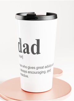 LIT White Tumbler  Inspirational Dad Quote Travel Tumbler Gifts for Dads Inspirational Fathers Quote  - Image 2