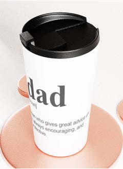 LIT White Tumbler  Inspirational Dad Quote Travel Tumbler Gifts for Dads Inspirational Fathers Quote  - Image 3