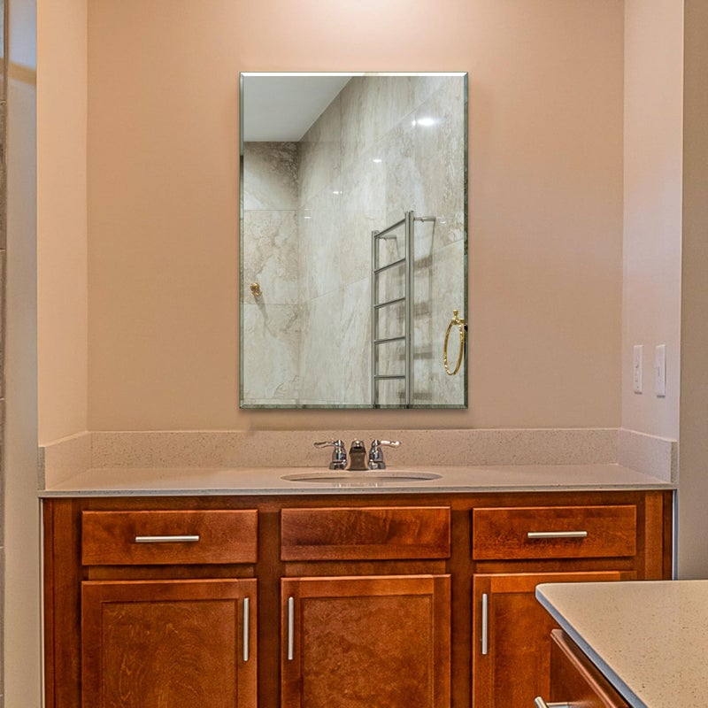 Ruomeng Wall Mirror Beveled Edge Frameless Mirror 24â€ x 36" Accent Mirror for Bathroom Vanity and Entryway - Image 1