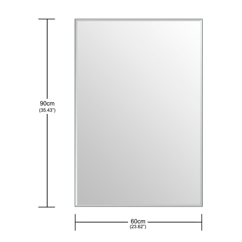 Ruomeng Wall Mirror Beveled Edge Frameless Mirror 24â€ x 36" Accent Mirror for Bathroom Vanity and Entryway - Image 4