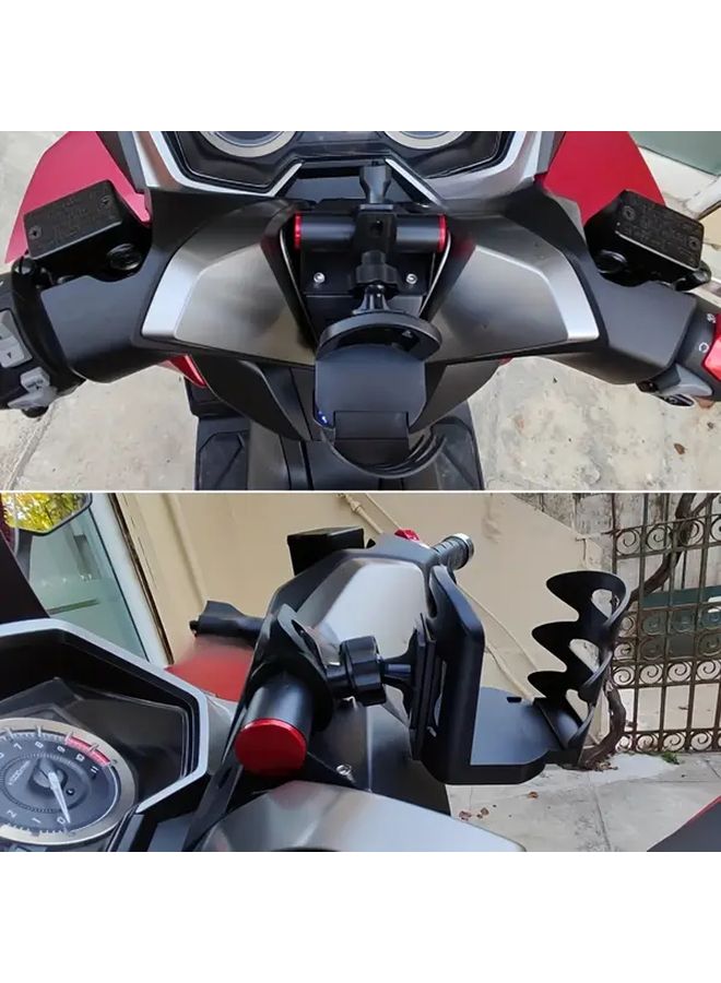 Silvery Motorcycle Phone Holder GPS Navigation Bracket Multifunctional Mount Compatible With Forza 350 - Image 5