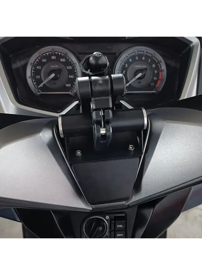 Silvery Motorcycle Phone Holder GPS Navigation Bracket Multifunctional Mount Compatible With Forza 350 - Image 3