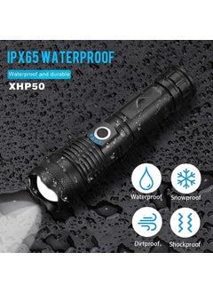 RDR INNOVATIONS RDR 20W 10000 Luminious White Led Torch with Case Zoomable 26650 Liion Battery Aluminium Body 15 Hour Battery Backup 5 Modes Battery Indicator Adventure Camping Torch  - Image 2