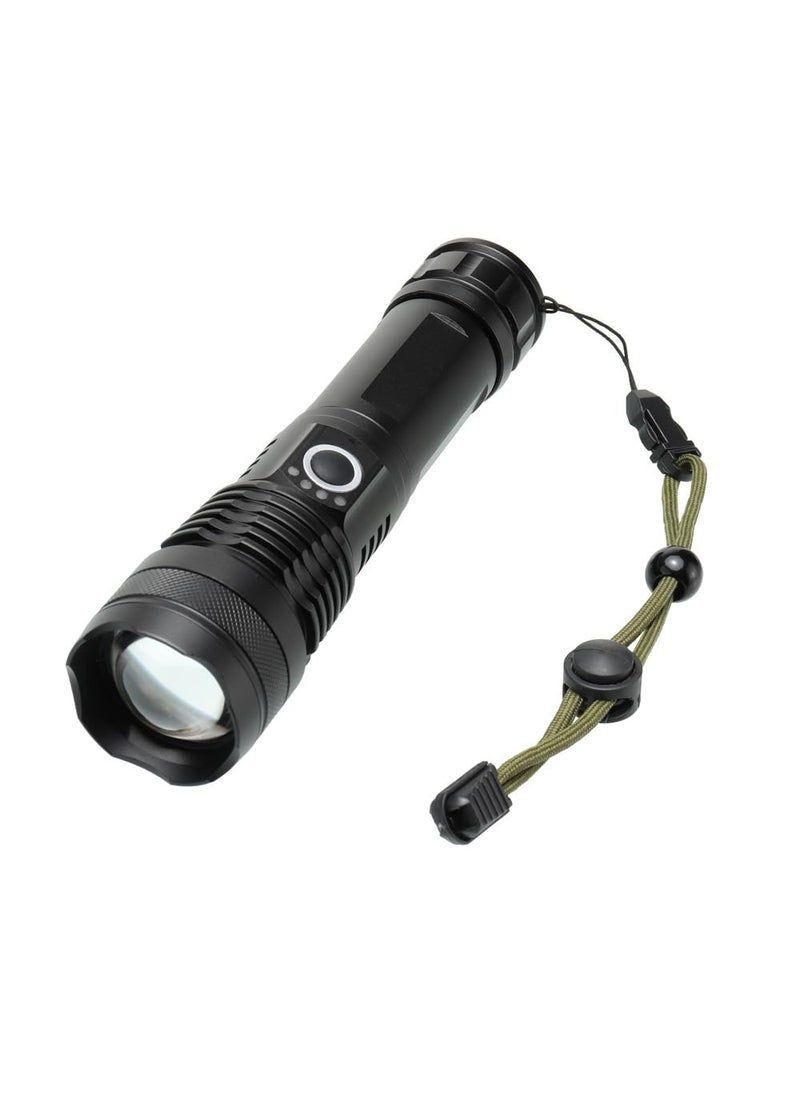 RDR INNOVATIONS - RDR 20W 10000 Luminious White Led Torch with Case Zoomable 26650 Liion Battery Aluminium Body 15 Hour Battery Backup 5 Modes Battery Indicator Adventure Camping Torch - Image 1