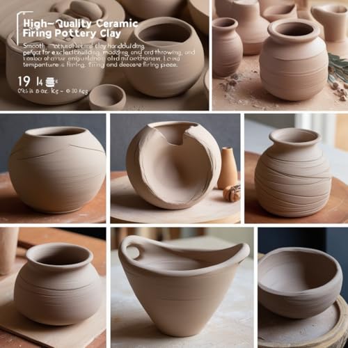 Gachwala Ceramic Pottery Clay – Air-Dry Clay for Sculpting, Pottery, Art Projects, and Crafts – Ideal for Beginners & Professionals – Perfect for Moulding, Lippan Art, and Ceramic Creations (1kg) - Image 4