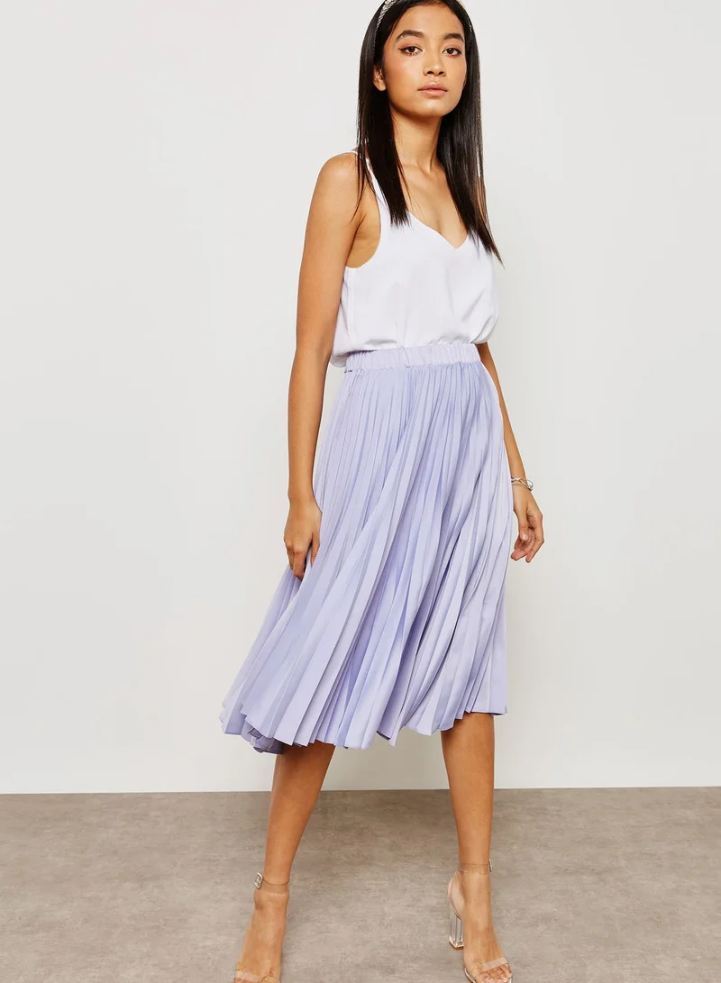 Miss Selfridge Pleated Midi Skirt