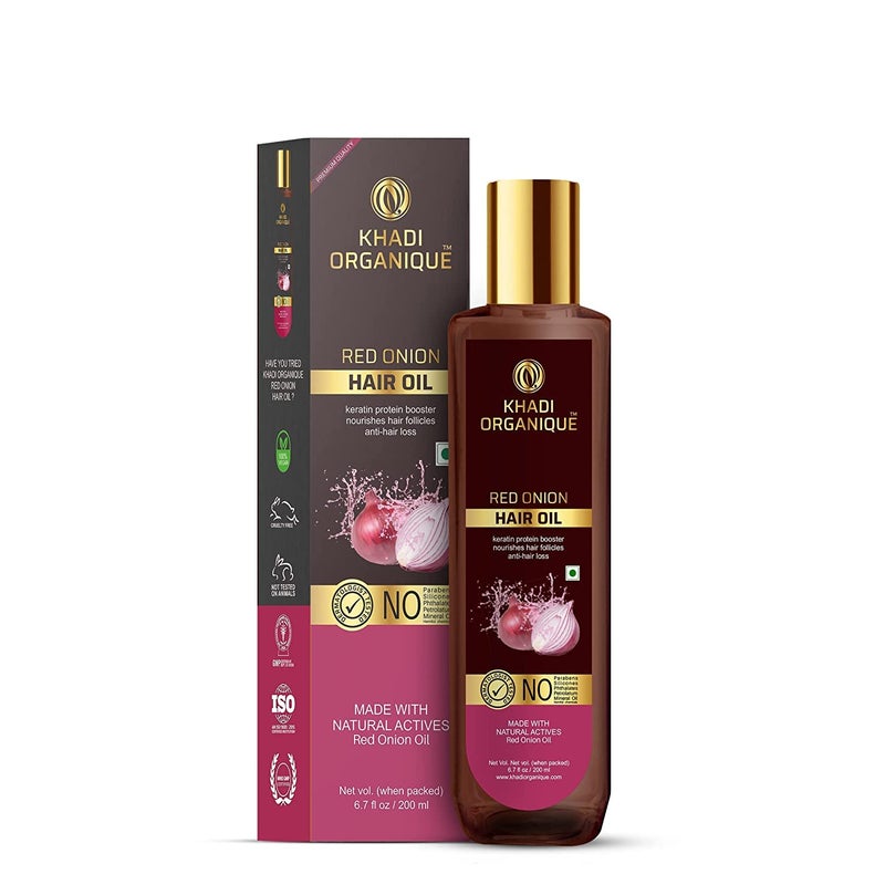 Organique Red Onion Hair Oil Cleanser Conditioner Hair Care Kit For Hir Growth Control Hair Fall Dandruff Repairs Damaged Hairs Pack of 3 600 ml - Image 3