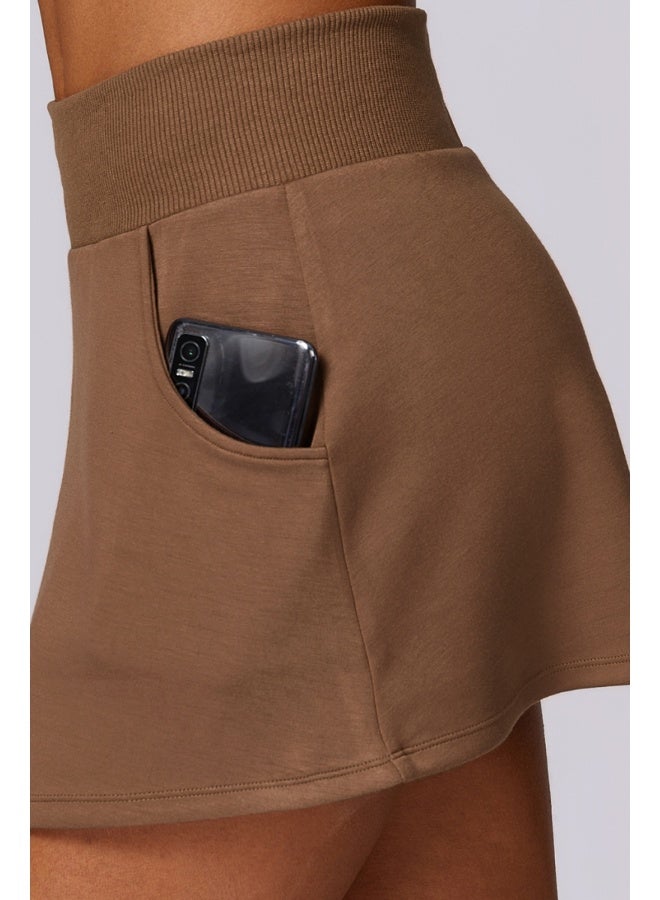 KAWN.YOGA KAWN YOGA Womens High Waist Contour Seamless Workout Sport Yoga Skirt Tummy Control With Pockets.  - Image 1