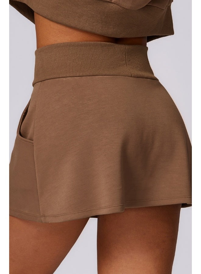 KAWN.YOGA KAWN YOGA Womens High Waist Contour Seamless Workout Sport Yoga Skirt Tummy Control With Pockets.  - Image 4
