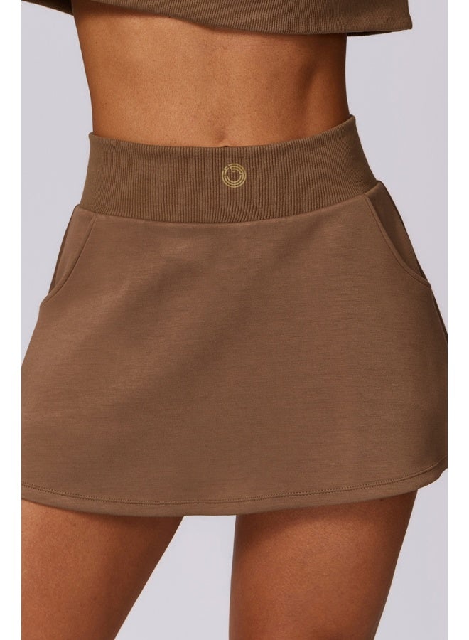 KAWN.YOGA KAWN YOGA Womens High Waist Contour Seamless Workout Sport Yoga Skirt Tummy Control With Pockets.  - Image 3