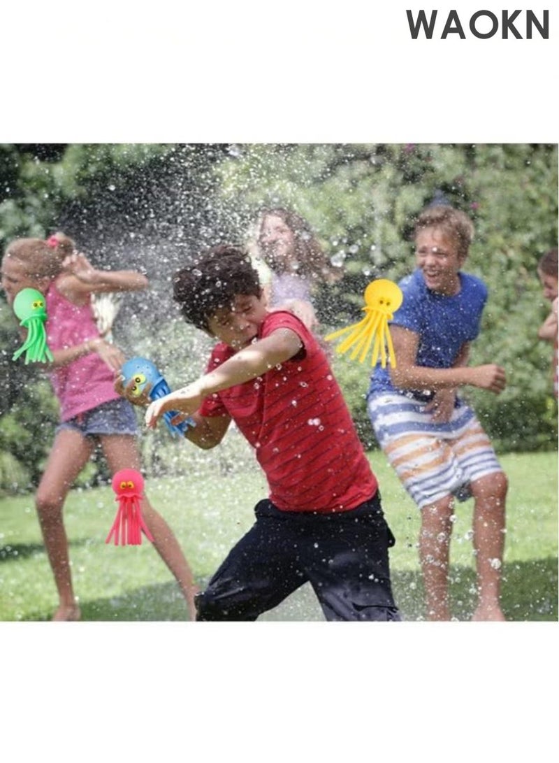 WAOKN Octopus Bath Bathtub Toy 5pcs, Water Pool Toys for Toddlers, Water Table Toys,Sponge octopus decompression squeeze toy, Water Bombs Splash Balls for Kids, Summer Bath Swimming Toys, Pool Toys for Kids Ages 3-8. - Image 5