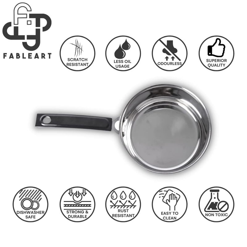 Fableart Stainless Steel Sauce Pan; 18cm; 1.5 Litre; with Bakelite Handle for Easy Use - Image 3