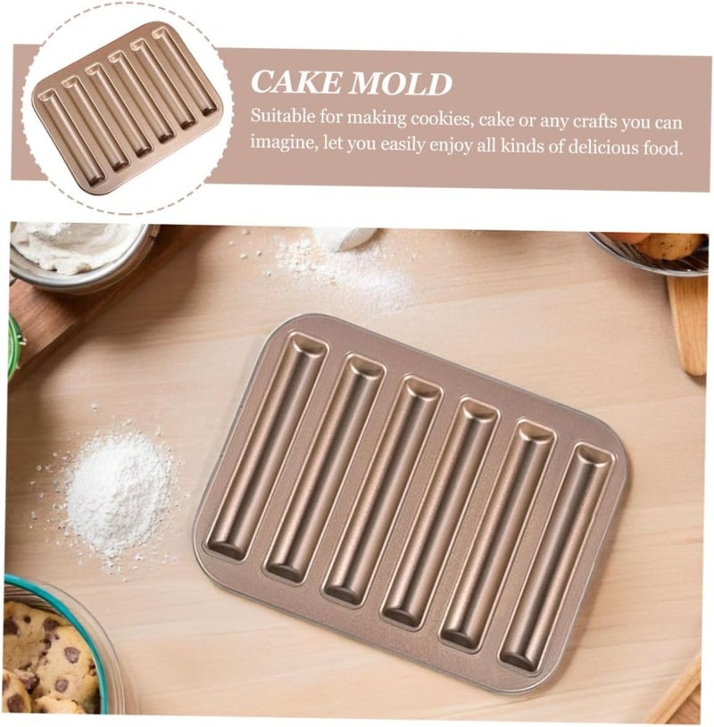 IMIKEYA Metal Cake Moulds Lady Finger Pan Non-Stick Baking Molds for DIY Baking Crafts - Image 3
