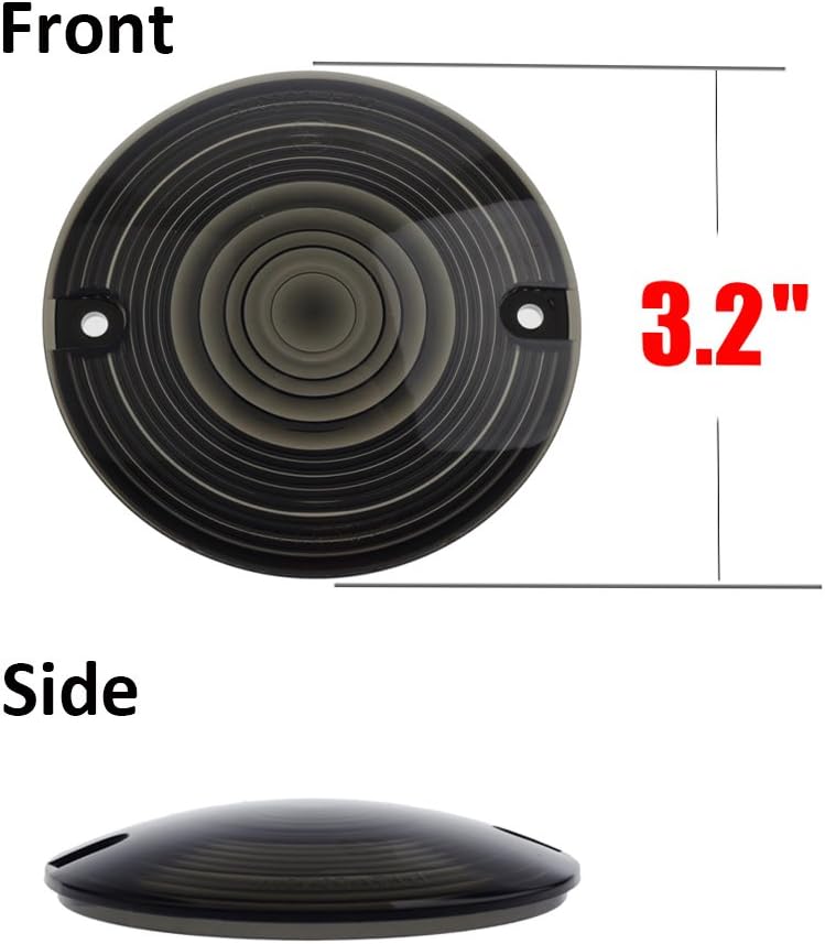 NTHREEAUTO Turn Signal Lights Lens Covers Smoked Compatible with Harley Touring Electra Glide Road King Softail - Image 3