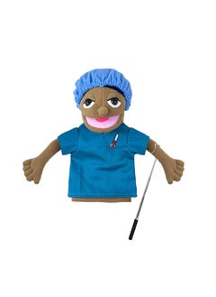 General 1 Pcs Nurse Occupation Professional Figurine Role Playing Parent-Child Interaction Toy Family Companionship Plush Doll Figurine Toy Hand Puppet With Control Lever  - Image 1