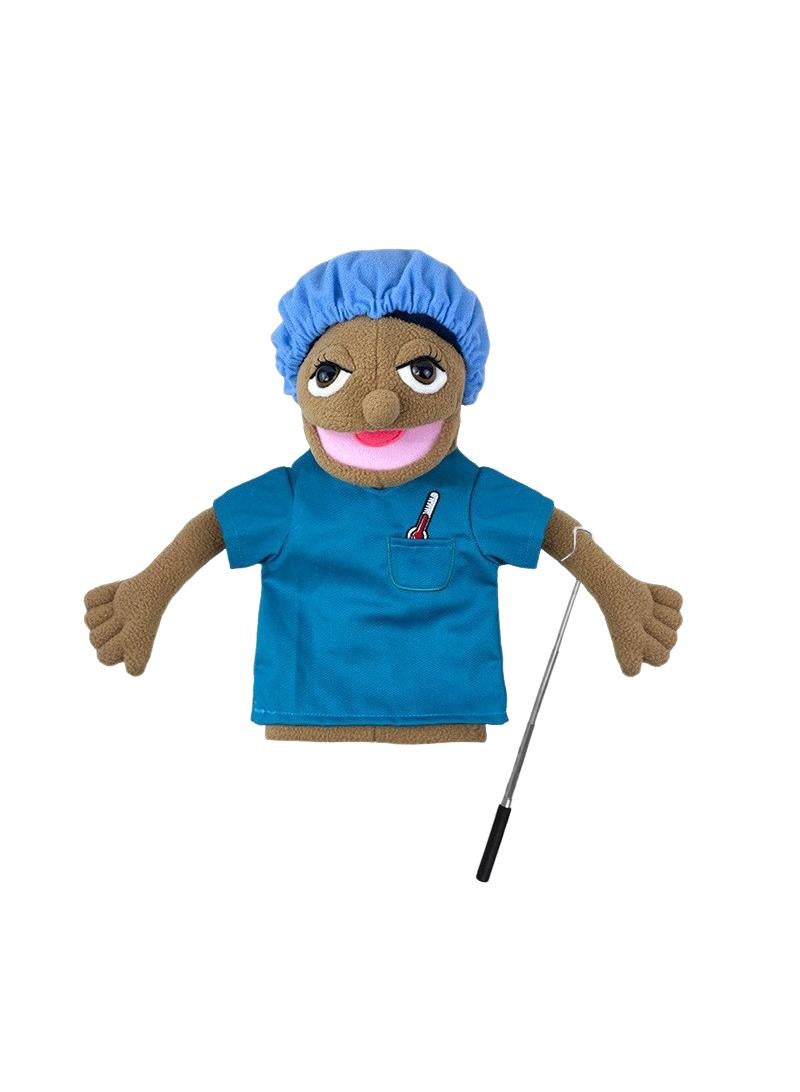 general 1 Pcs Nurse Occupation Professional Figurine Role Playing Parent-Child Interaction Toy Family Companionship Plush Doll Figurine Toy Hand Puppet With Control Lever - Image 1
