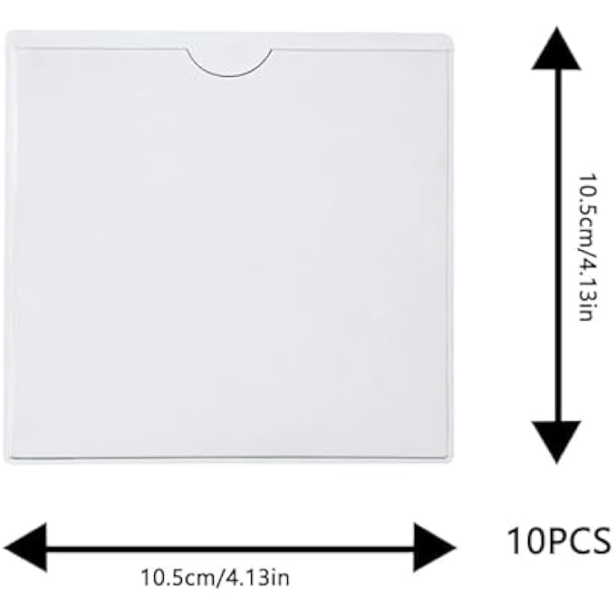 rayihni 10PCS Car Permit Holders, Self Adhesive Windscreen Card Holders for Parking Permits, Clear Ticket and Note Holders for Car, Van, Caravan Windscreen (105X105mm) - Image 3