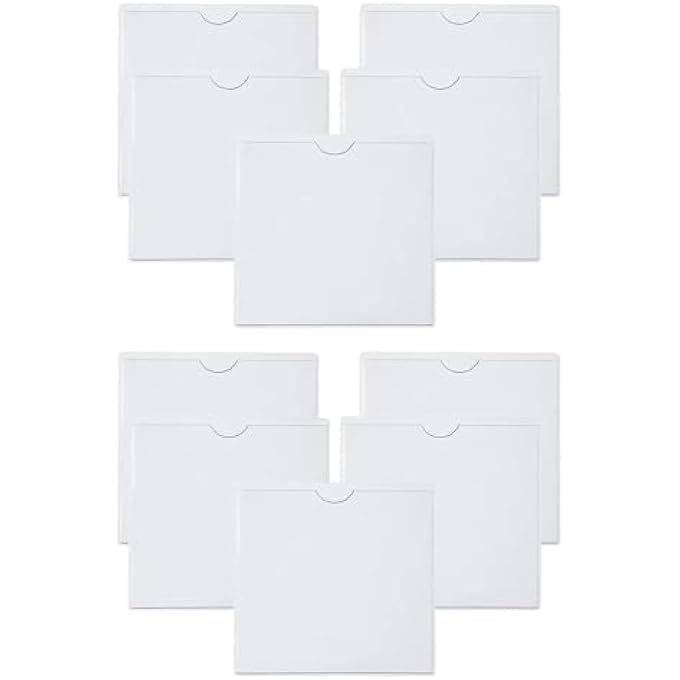 rayihni 10PCS Car Permit Holders, Self Adhesive Windscreen Card Holders for Parking Permits, Clear Ticket and Note Holders for Car, Van, Caravan Windscreen (105X105mm) - Image 2