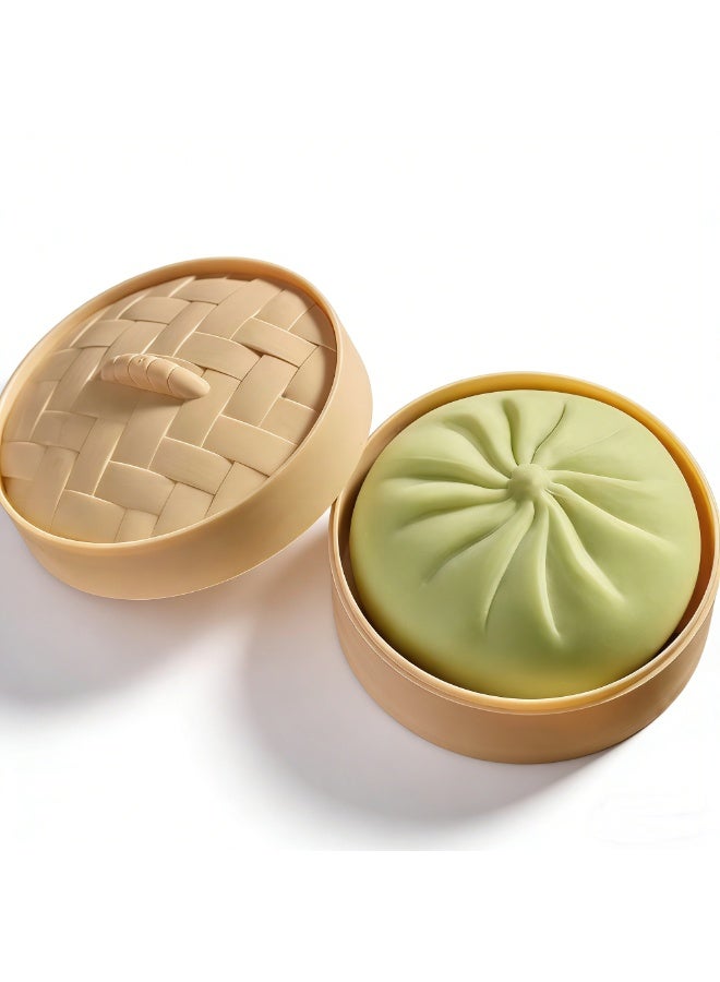 لعبة بانز سكويشيز | لعبة باوزي لامعة لطيفة لتخفيف التوتر مع قاعدة من مادة البولي بروبيلين - مصنوعة من مادة TPR آمنة، محمولة للمكتب، ديكور مكتبي وهدايا للأطفال - Image 1