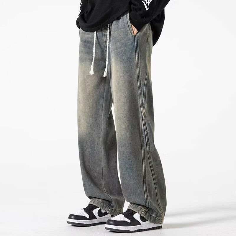 Unisex Classic Denim Jeans Loose Fit Daily Outdoor Wear - Image 2