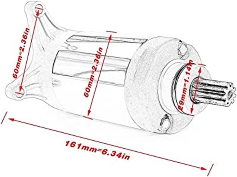 Vuzmode Electric Starter Motor for Motorcycles - Image 4
