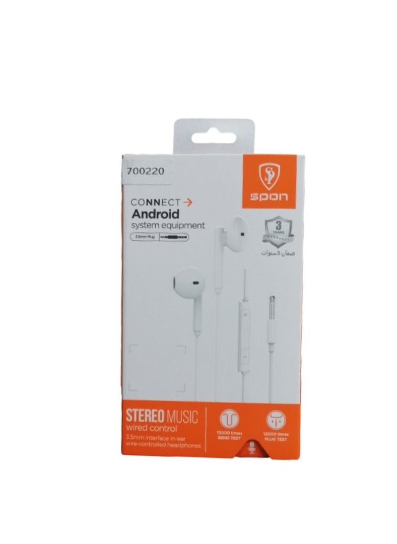 Wired Headphone for iPhone 6 Screw Input  and Supports all Android Phones, 3.5 mm AUX Port