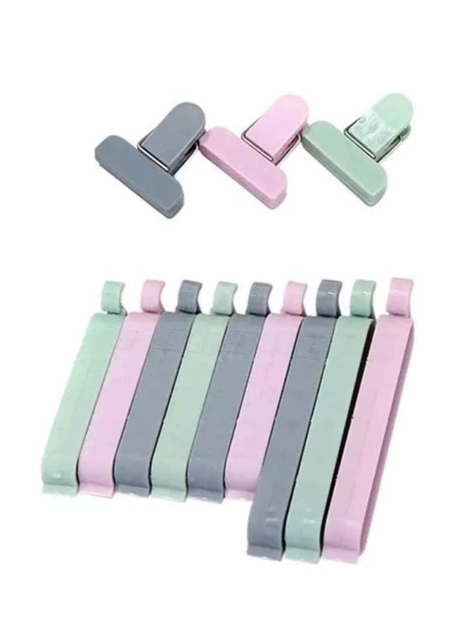 Generic Sealing Clips Food Sealing Clips Plastic Bag Sealing Clip Clamp Sealer for Kitchen Snack Bag Clips Crisp Packet Clip Fresh Food Storage Clips Sealer Colorful 12 Pcs  - Image 1