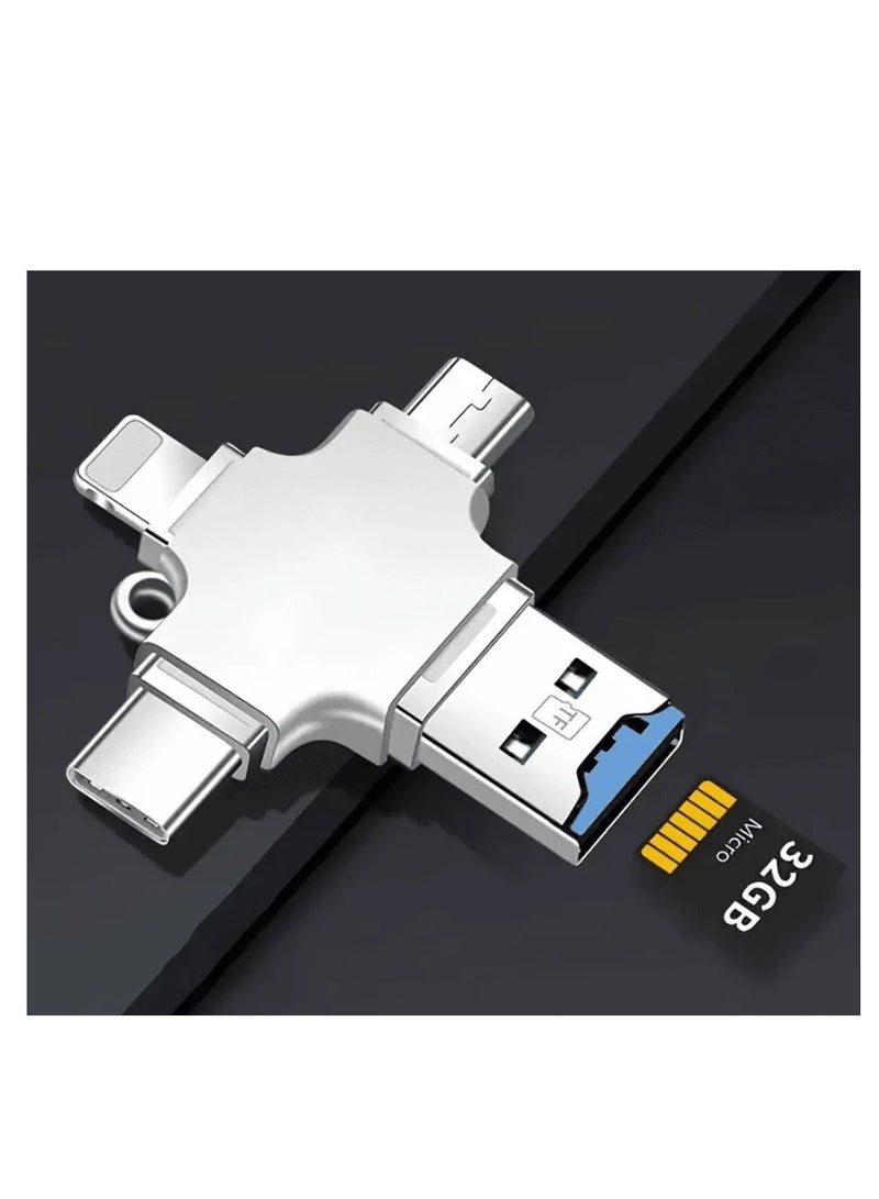 ProOne ProOne USB A to lightning,Type-C, MicroUSB OTG Adapter, High Speed Data Transfer, Compatible with Apple i Phone, iPad, MacBook,Samsung,vivo,oppo,redmi,xiomi.ect  - Image 1