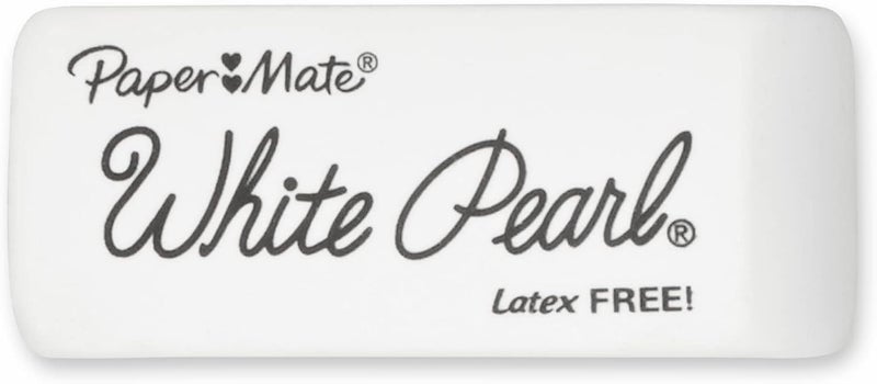 Paper Mate White Pearl Latex-Free Eraser, 3 Count Pack - Image 2