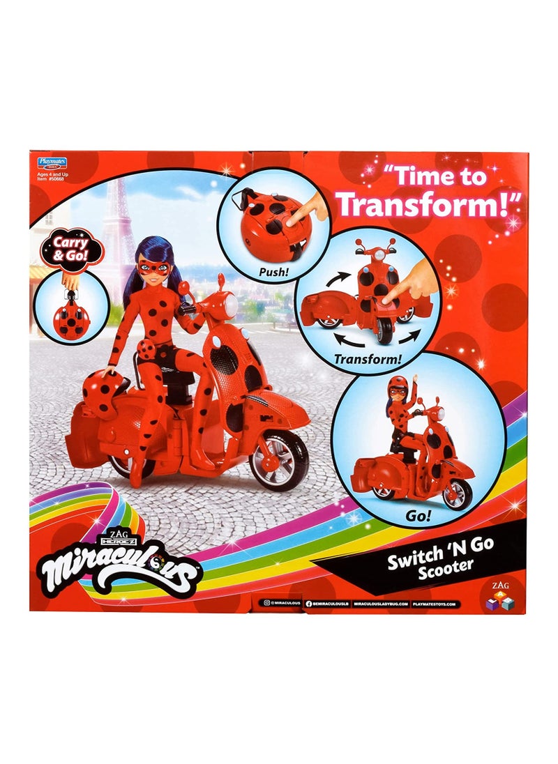 Miraculous - Switch 'n Go Scooter With Ladybug Doll - Image 1