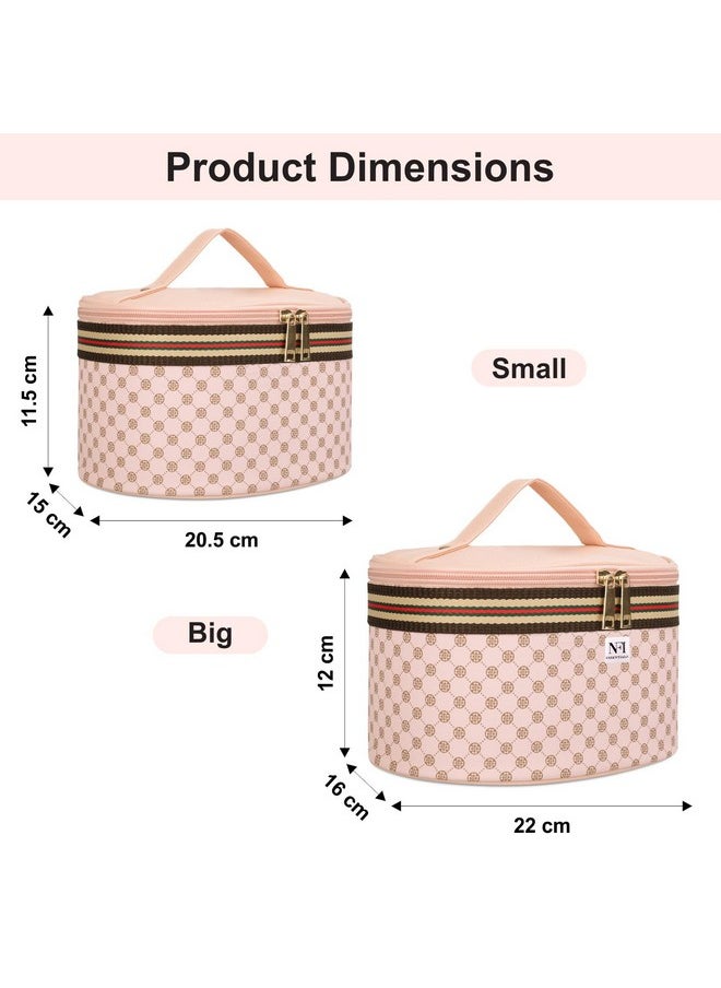 NFI essentials NFI essentials Set of 2 Cosmetic Box Makeup Box Jewellery Box Trousseau Vanity Jewellery Bridal Box for Wedding Beauty Case Organizer  - Image 4