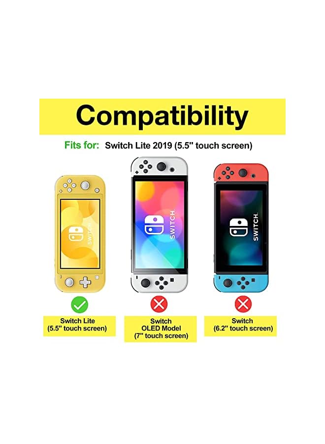 Procases Flip Cover for Switch Lite with 2 Pack Tempered Glass Screen Protectors, Slim Protective Flip Case with Magnetically Detachable Front Cover for Switch Lite 2019 -Coral - Image 2