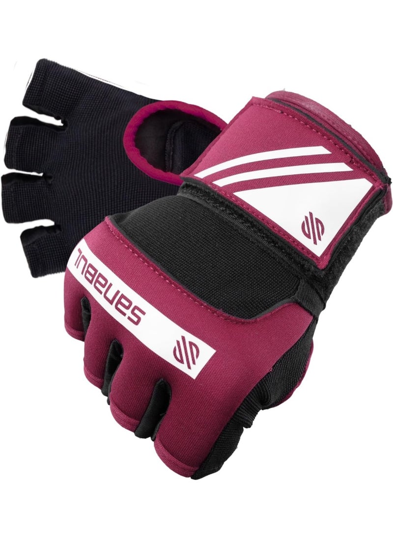 Sanabul  Gel Hand Wraps for Boxing Gloves | MMA Muay Thai Kick Boxing Quick Wraps for Men & Women | Inner Boxing Hand Wrap for Gloves | Padded Knuckle Wrist Wrap (Purple/White)  - Image 1