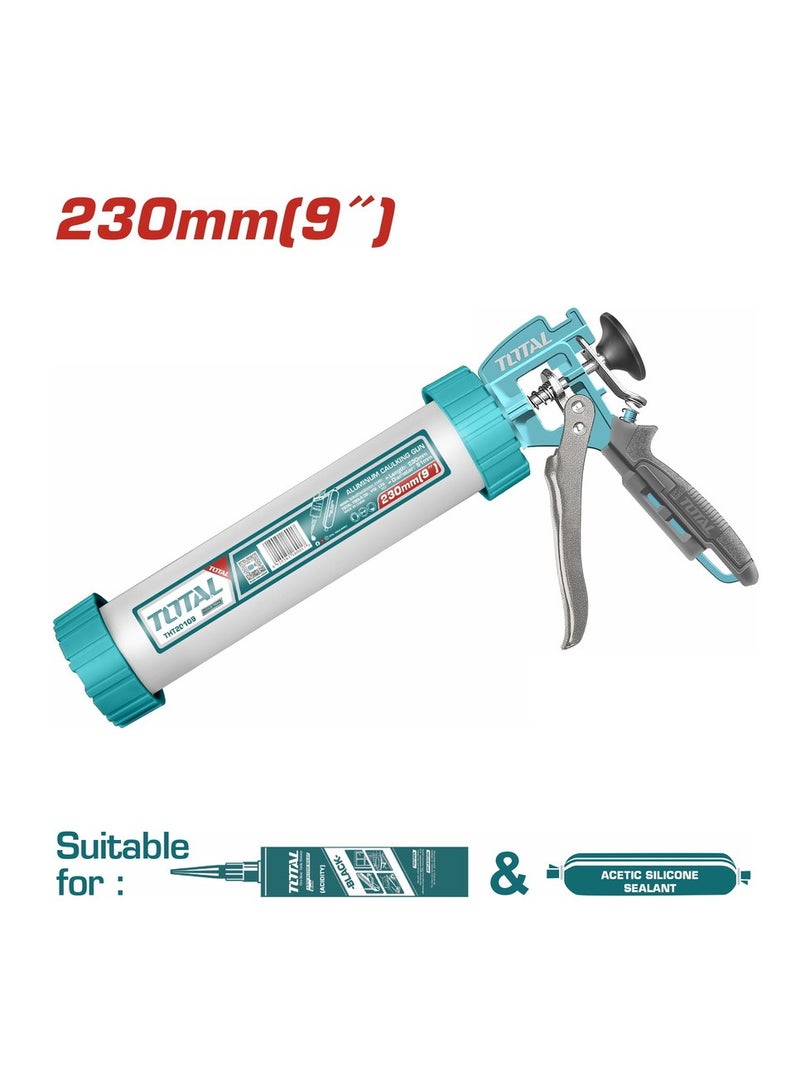 TOTAL 9" Aluminum Caulking Gun – Lightweight & Durable | 230mm Length, 51mm Diameter  - Image 1