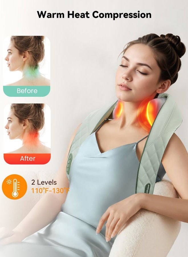 Snailax Cordless Neck Shoulder Massager with Heat, Deep Tissue Kneading, Shiatsu Back Massager Pillow for Neck, Shoulder, Christmas Gifts for Women - Image 4