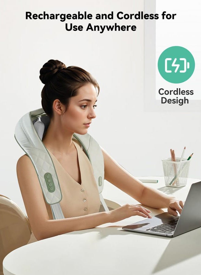 Snailax Cordless Neck Shoulder Massager with Heat, Deep Tissue Kneading, Shiatsu Back Massager Pillow for Neck, Shoulder, Christmas Gifts for Women - Image 3