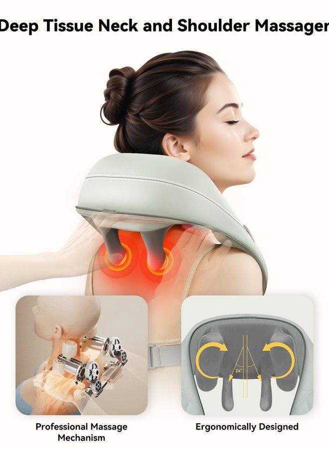 Snailax Cordless Neck Shoulder Massager with Heat, Deep Tissue Kneading, Shiatsu Back Massager Pillow for Neck, Shoulder, Christmas Gifts for Women - Image 2