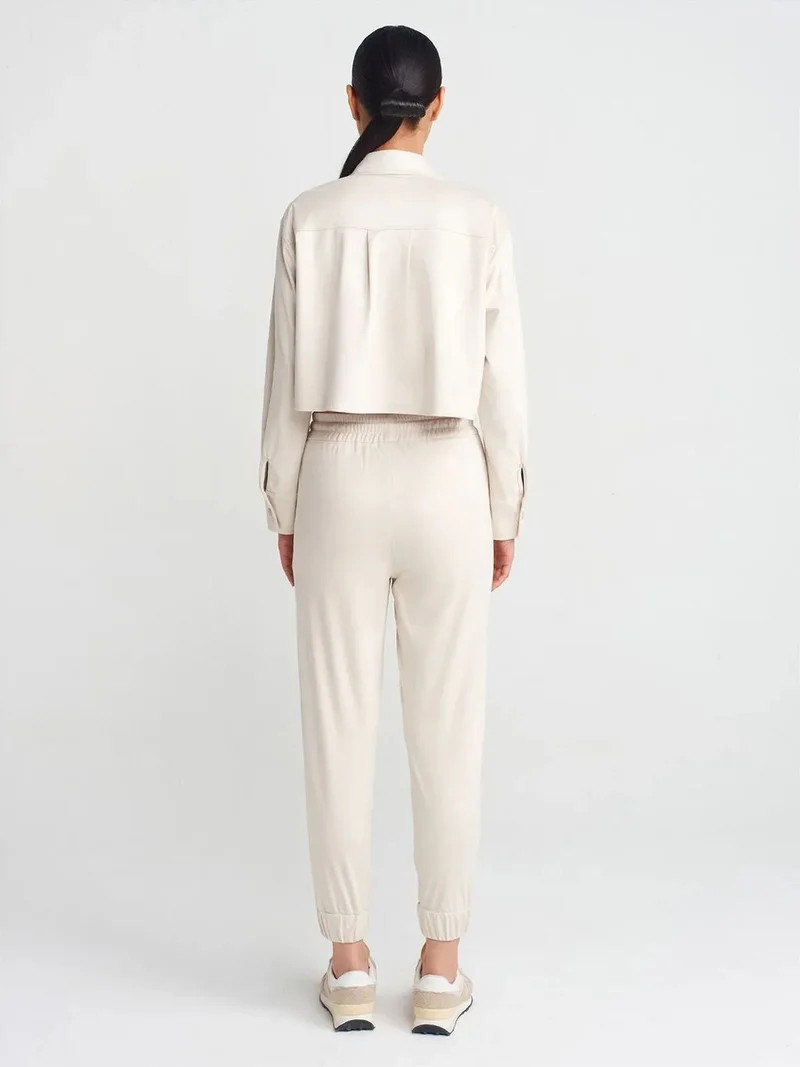 ديلفين Dilvin Faux Suede Jogger Pants