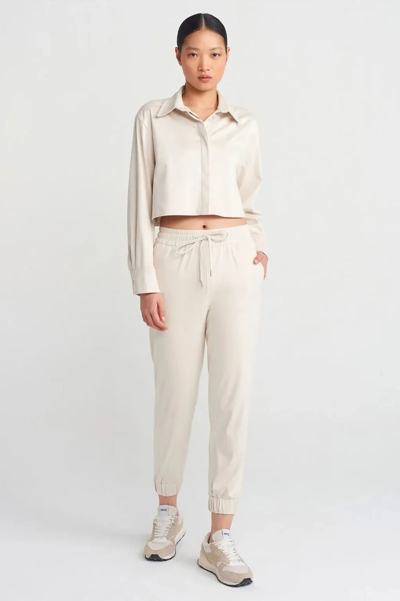 ديلفين DILVIN Faux Suede Jogger Pants