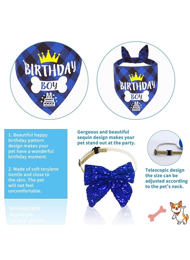 duludulu - Dog Birthday Bandanas Dog Birthday Party Supplies Include Dog Birthday Banner Dog Paw Balloons Dog Birthday Outfit Hat for Dog Birthday Decorations - Image 1