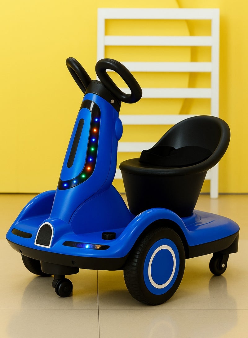 Kids Electric Ride-On Car with Remote Control – Comfortable Seat, Colorful LED Lights, Stories & Music, USB & AUX Ports, Rechargeable Battery with Power Display – Perfect Gift for Boys & Girls